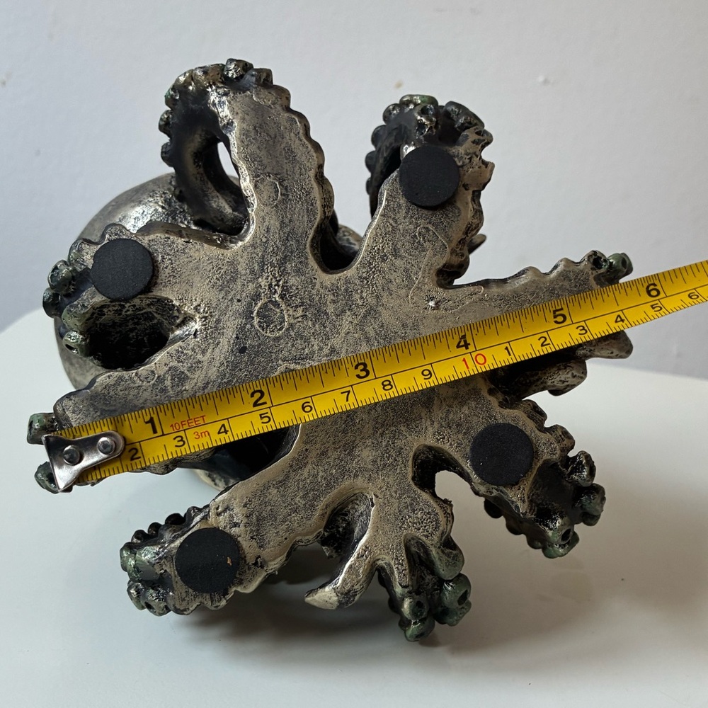 Octopus Skull Sculpture in Metallic Finish - Picture 14 of 16